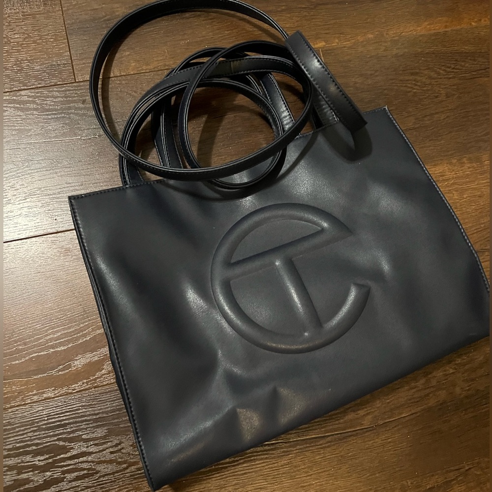Telfar Medium Navy Shopping Bag